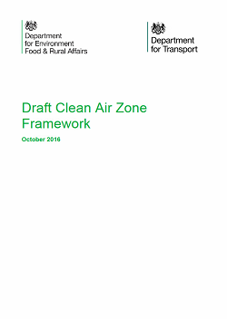 DEFRA Draft Clean Air Zone Framwork
