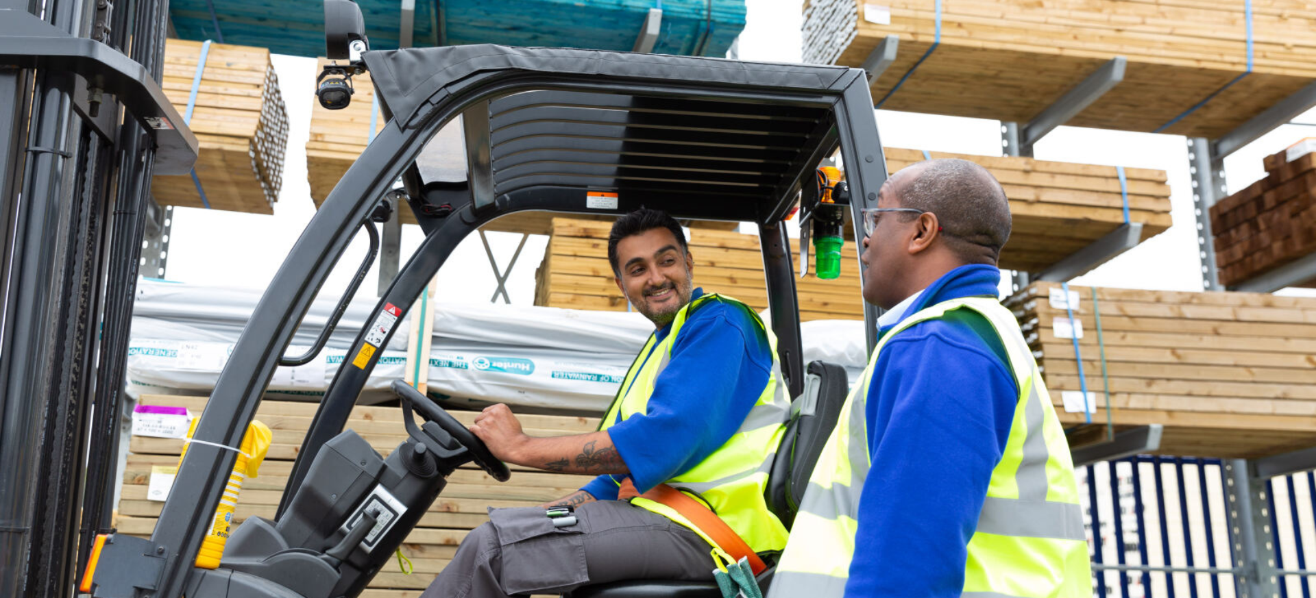 Man on forklift